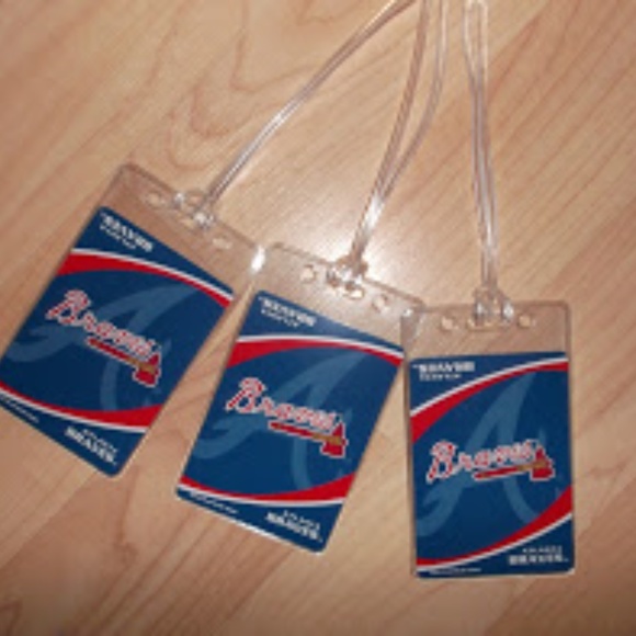 ⚾️ Atlanta Braves Baseball Team Luggage Tags Set (3) - Picture 2 of 4